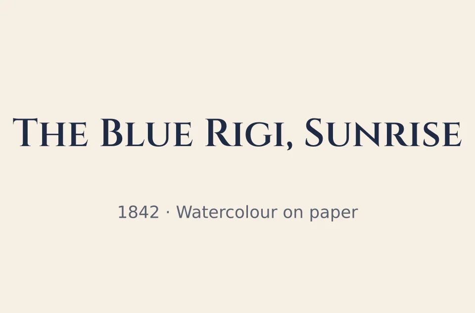 Detail of The Blue Rigi, Sunrise by J. M. W. Turner