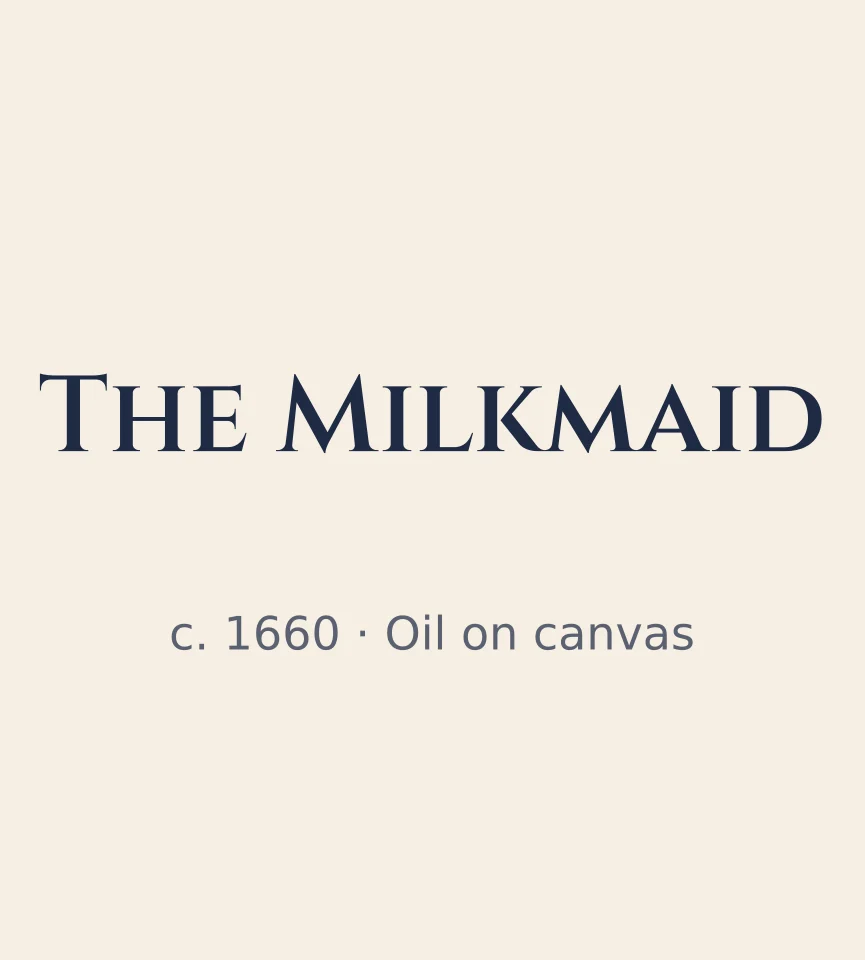 Detail of The Milkmaid by Johannes Vermeer